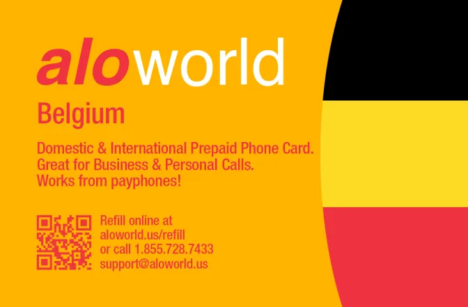 Call Belgium from United States or Canada cheap and easy with a calling card.