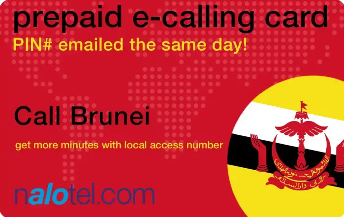 Nalotel Brunei calling card for affordable international calling from USA and Canada