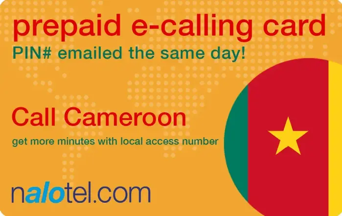 Nalotel Cameroon calling card for affordable international calling from USA and Canada
