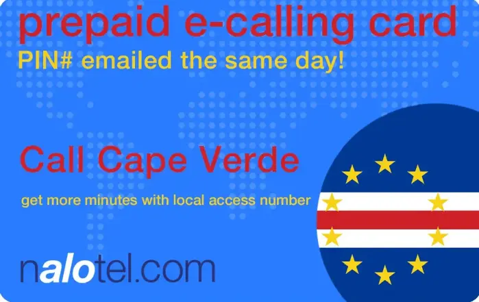 Nalotel Cape Verde calling card for affordable international calling from USA and Canada