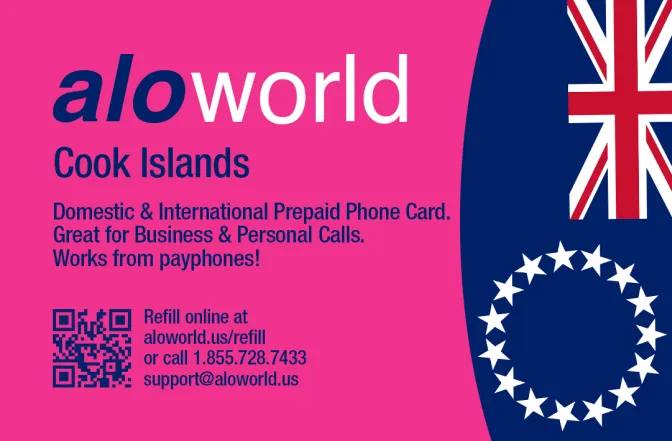 Call Cook Islands from United States or Canada cheap and easy with a calling card.