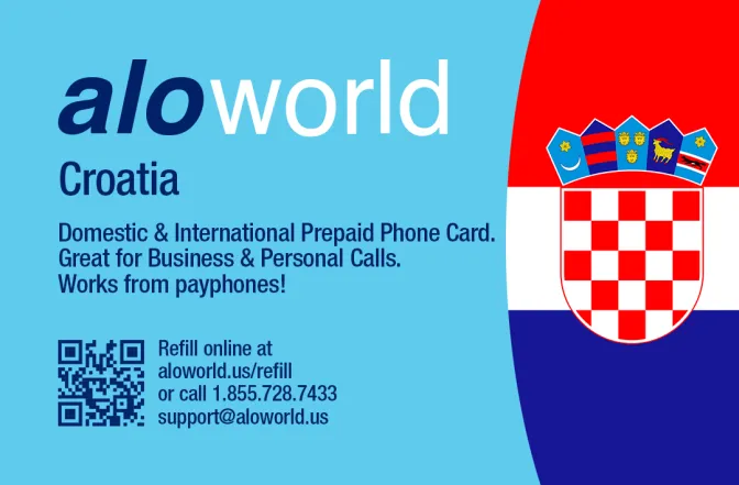 Call Croatia from United States or Canada cheap and easy with a calling card.