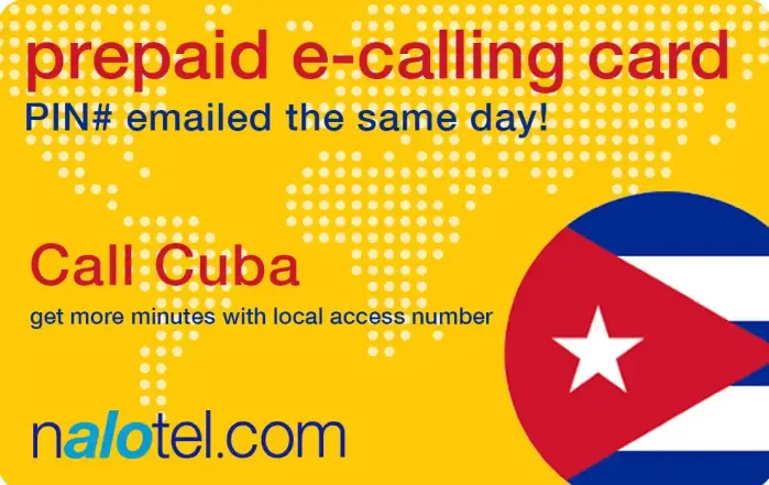 Nalotel Cuba calling card for affordable international calls from USA and Canada