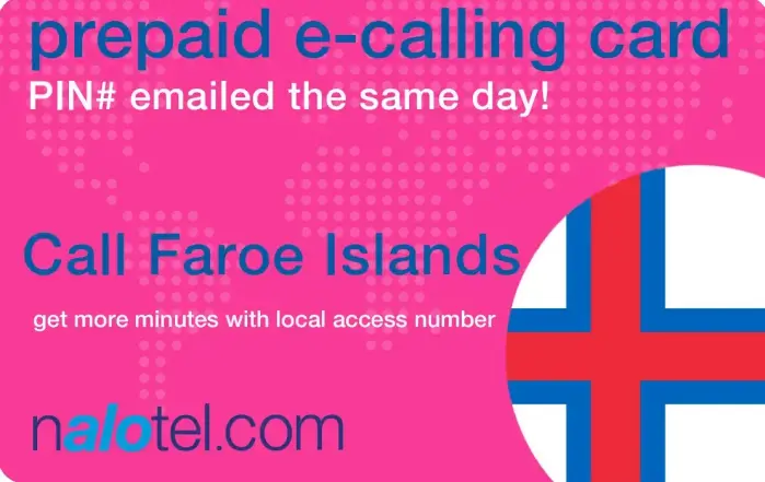 Nalotel Faroe islands calling card for affordable international calls from USA and Canada