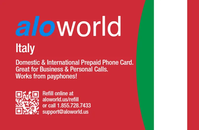 Call Italy from United States or Canada cheap and easy with a calling card.