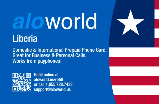 Call Liberia from United States or Canada cheap and easy with a calling card.