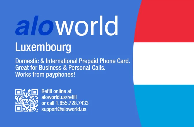 Call Luxembourg from United States or Canada cheap and easy with a calling card.