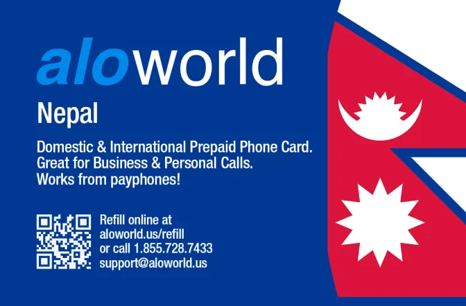 Call Nepal from United States or Canada cheap and easy with a calling card.