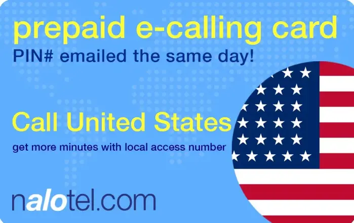 Nalotel United States calling card for affordable international calling from USA and Canada
