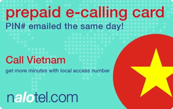 Nalotel Vietnam calling card for affordable international calling from USA and Canada