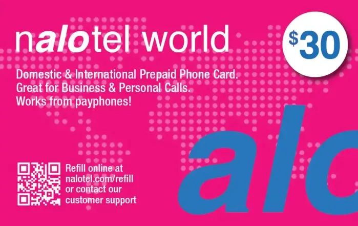 Nalotel World  30 calling card for affordable international calling from USA and Canada